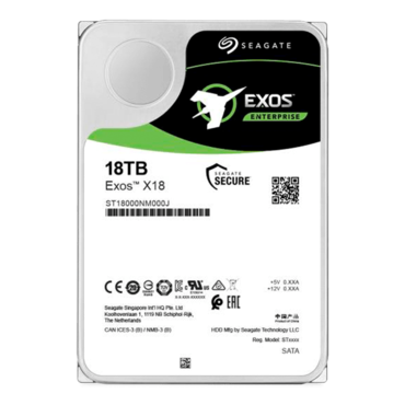 18TB Exos X18 ST18000NM000J, FastFormat™, 7200 RPM, SATA 6Gb/s, 512e/4Kn, 256MB cache, 3.5&quot; HDD