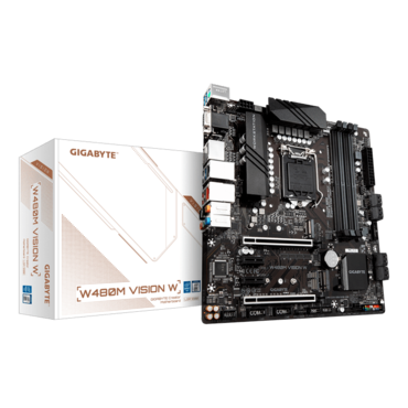W480M VISION W, Intel® W480 Chipset, LGA 1200, 2x DP, microATX Motherboard