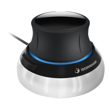 SpaceMouse Compact 3D, Wired, Black/Silver, Compact Mouse