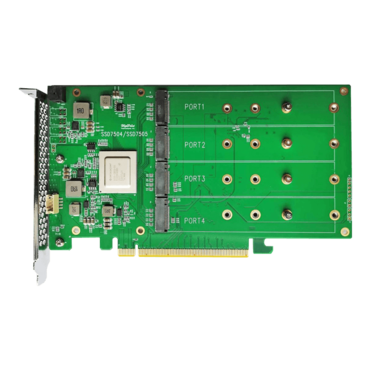 SSD7505, M.2 NVMe, 4-Port, PCIe 4.0 x16, RAID Controller