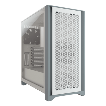 4000D Airflow, Tempered Glass, No PSU, E-ATX, White, Mid Tower Case