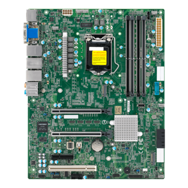 X12SCA-F, Intel® W480, LGA 1200, DDR4-2933 128GB ECC UDIMM / 4, DP, GbLAN / 2, ATX, Retail	