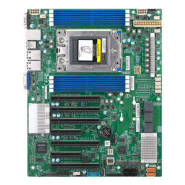 H12SSL-CT, AMD SoC, SP3, DDR-3200 2TB 3DS LRDIMM / 8, M.2 / 2, Broadcom 3008, 10GbLAN / 2, ATX Retail