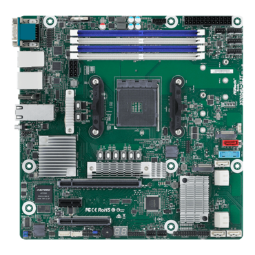 X570D4U-2L2T, AMD X570, AM4, DDR4-3200 128GB ECC UDIMM / 4, HDMI, M.2 / 2, USB 3.2 / 2, 10GbLAN / 2, GbLAN / 2, microATX Retail