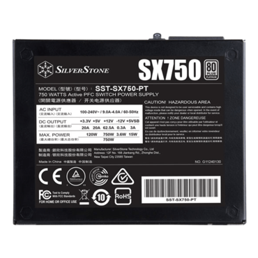 SX750, 80 PLUS Platinum 750W, Fully Modular, SFX Power Supply