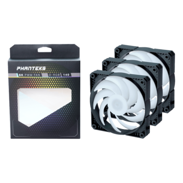PH-F140SK, 3 x 140mm, 1500 RPM, 84.5 CFM, 36 dBA, Black, Cooling Fans
