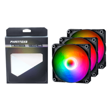 PH-F140SK, 3 x 140mm, 1500 RPM, 84.5 CFM, 36 dBA, Black, Cooling Fans