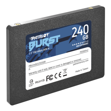 240GB Burst Elite 7mm, 450 / 320 MB/s, 3D NAND, SATA 6Gb/s, 2.5" SSD