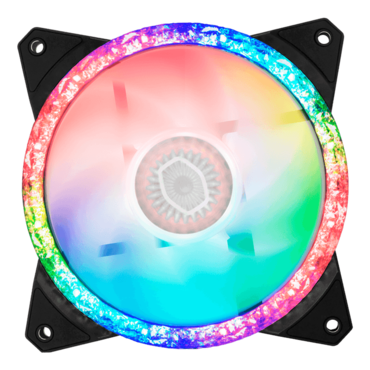MASTERFAN MF120 PRISMATIC 3 x 120mm, w/ Controller, ARGB LEDs, 2000 RPM, 55 CFM, 27 dBA, Cooling Fans