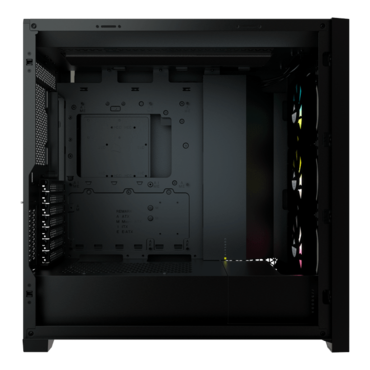 iCUE 5000X RGB, Tempered Glass, No PSU, E-ATX, Black, Mid Tower Case
