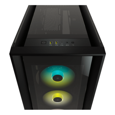 iCUE 5000X RGB, Tempered Glass, No PSU, E-ATX, Black, Mid Tower Case