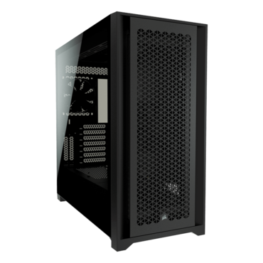 5000D AIRFLOW Tempered Glass, No PSU, E-ATX, Black, Mid Tower Case