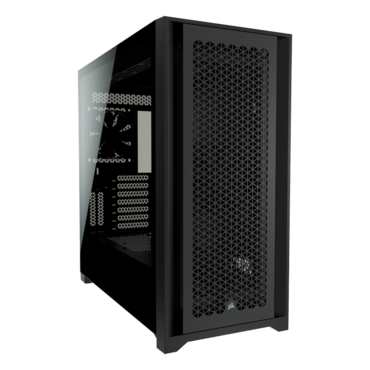 5000D Airflow, Tempered Glass, No PSU, E-ATX, Black, Mid Tower Case
