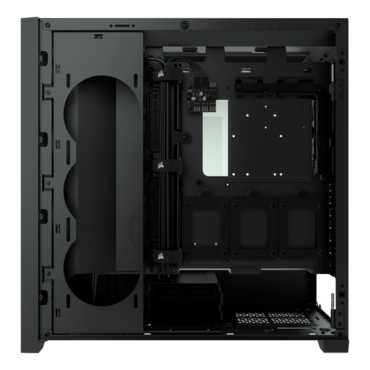 5000D Airflow, Tempered Glass, No PSU, E-ATX, Black, Mid Tower Case
