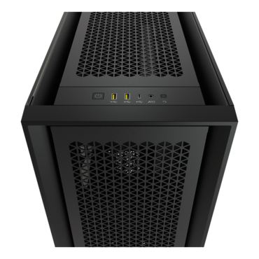 5000D Airflow, Tempered Glass, No PSU, E-ATX, Black, Mid Tower Case