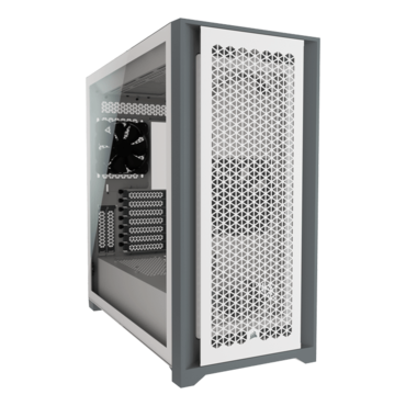 5000D Airflow, Tempered Glass, No PSU, E-ATX, White, Mid Tower Case