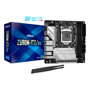 Z590M-ITX/ax, Intel® Z590 Chipset, LGA 1200, DP, Mini-ITX Motherboard