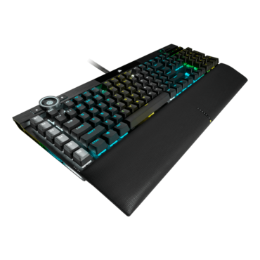 K100 RGB, Per Key RGB, Cherry MX Speed Silver, Wired, Black, Mechanical Gaming Keyboard