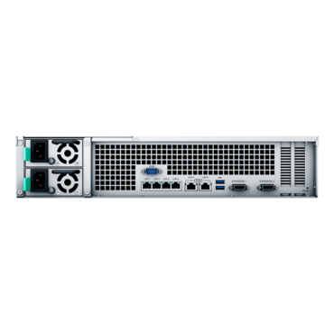 RS3621xs+ 12-bay 2U NAS Server,  Intel® Xeon® D-1541 8-core 2.7 GHz processor, 64GB DDR4 RAM (8GB pre-installed), SATA 6Gb/s, 1GbLAN / 4, 10GbLAN / 2, USB 3.2 Gen 1 (Type-A) / 2, 500W Rdt PSU
