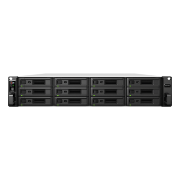 RS3621RPxs 12-bay 2U NAS Server, Intel® Xeon® D-1531 6-core 2.7 GHz processor, 64GB DDR4 RAM (8GB pre-installed), SATA 6Gb/s, 1GbLAN / 4, USB 3.2 Gen 1 (Type-A) / 2, 500W Rdt PSU