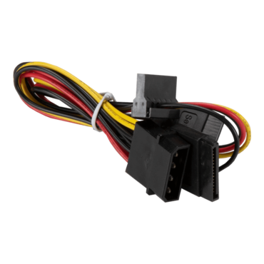 4-Pin Peripheral Connector to 3x SATA Power Extension 13/21/34cm Cable (CBL-0211L)