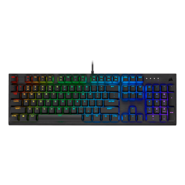K60 RGB PRO, RGB LED, CHERRY VIOLA Switches, Wired USB, Black, Mechanical Gaming Keyboard