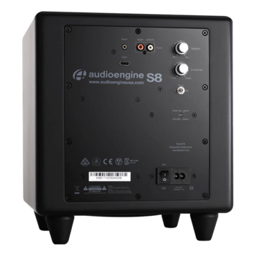 S8W3-BLK, Wired/Wireless, Satin Black, 1.0 Subwoofer