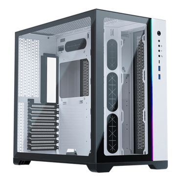 NEO Qube Tempered Glass, No PSU, E-ATX, White, Mid Tower Case