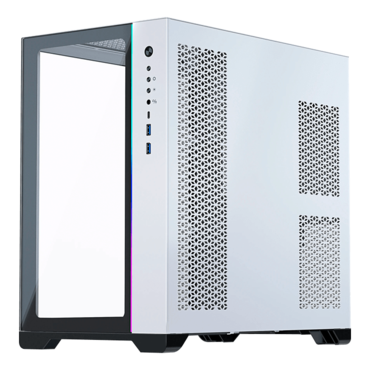 NEO Qube Tempered Glass, No PSU, E-ATX, White, Mid Tower Case