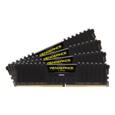 128GB Kit (4 x 32GB) VENGEANCE® LPX  DDR4 3200MHz, CL16, Black, DIMM Memory