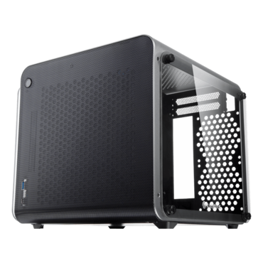 METIS EVO TGS Tempered Glass, No PSU, Mini-ITX, Silver, Mini Cube Case