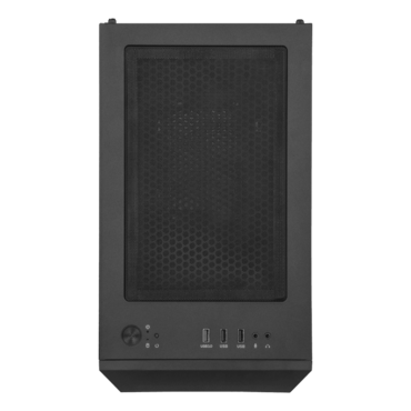 FARA H1M Tempered Glass, No PSU, microATX, Black, Mini Tower Case