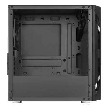 FARA H1M Tempered Glass, No PSU, microATX, Black, Mini Tower Case