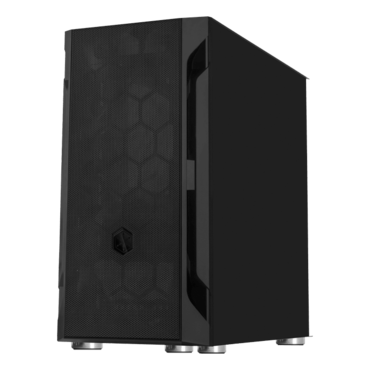 FARA H1M Tempered Glass, No PSU, microATX, Black, Mini Tower Case