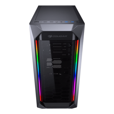 MX410 Acrylic Side Panel, No PSU, ATX, Black, Mid Tower Case