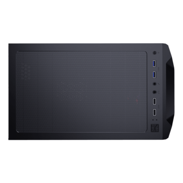 MX410 Mesh-G RGB Tempered Glass, No PSU, ATX, Black, Mid Tower Case