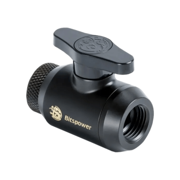 Carbon Black Mini Valve Rotary Inner G1/4" & Inner G14" With Black Handle