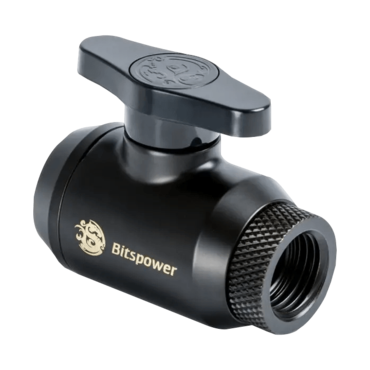 Carbon Black Mini Valve Rotary Inner G1/4" & Inner G14" With Black Handle