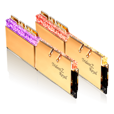 16GB (2 x 8GB) Trident Z Royal DDR4 3600MHz, CL14, Gold, RGB LED, DIMM Memory