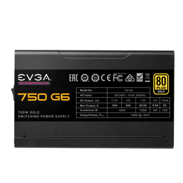 750 G6, 80 PLUS Gold 750W, ECO Mode, Fully Modular, ATX Power Supply