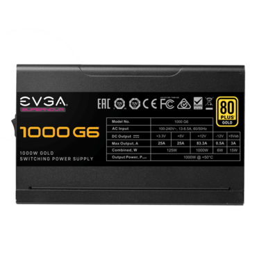 1000 G6, 80 PLUS Gold 1000W, ECO Mode, Fully Modular, ATX Power Supply