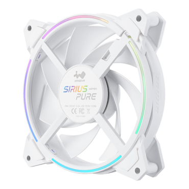 Sirius Pure ASP120 3 x 120mm, White, w/ Controller, ARGB LEDs, 1800 RPM, 50 CFM, 27 dBA, Cooling Fans