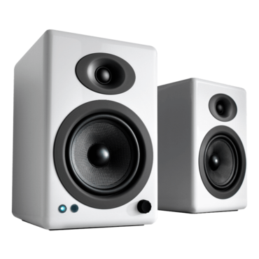 A5+BT-WHT, Wired/Bluetooth, Hi-Gloss Piano White, 2.0 Channel Bookshelf Speakers