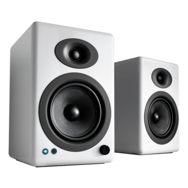 A5+BT-WHT, Wired/Bluetooth, Hi-Gloss Piano White, 2.0 Channel Bookshelf Speakers