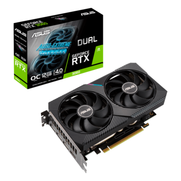 GeForce RTX™ 3060 DUAL-RTX3060-O12G-V2, 1320 - 1867MHz, 12GB GDDR6, Graphics Card