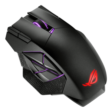 ROG Spatha X, 3 RGB Zones, w/ Charging dock, 19000-dpi, Wired/Wireless, Black, Optical Gaming Mouse