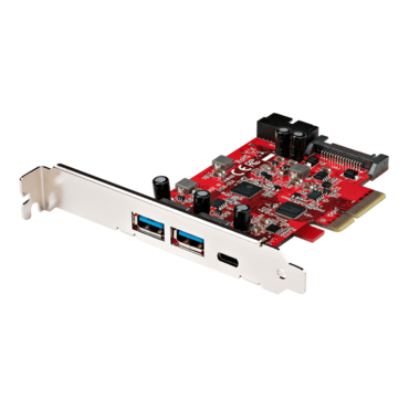 PEXUSB312A1C1H, 2 x USB 3.2, 1 x USB Type-C, 1 x USB 3.2 19-pin Connector to PCI Express 2.0 x4 Add-On Card
