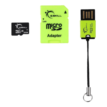 32GB, FF-TSDHC32GC-U1, UHS-1 / Class 10, microSDHC w/ SD Card & microSD-to-USB Adapter, Memory Card