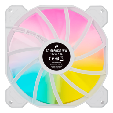 iCUE SP140 RGB ELITE Performance 2 x 140mm, White, w/ Controller, RGB LEDs, 1200RPM, 68.11 CFM, 26.8 dBA, Cooling Fans