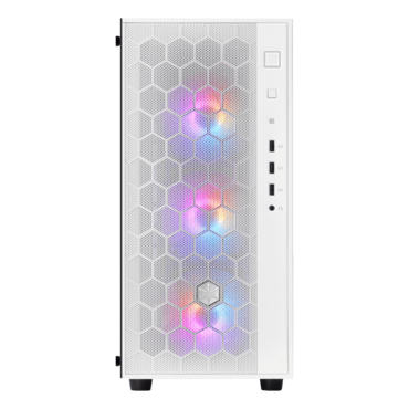 FARA R1 PRO Tempered Glass, No PSU, ATX, White, Mid Tower Case